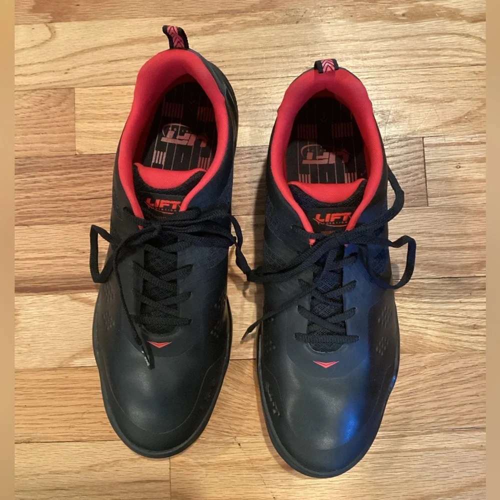 Lift Aviation Air Boss 2.0 Pilot Shoes Men 9.5 Black Red Flight Cockpit Sneaker